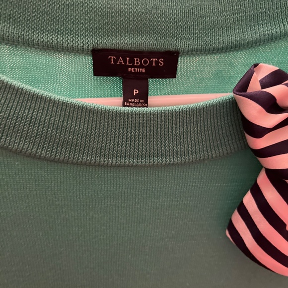 Talbots, Size Petite P, Light green sweater - Picture 2 of 4
